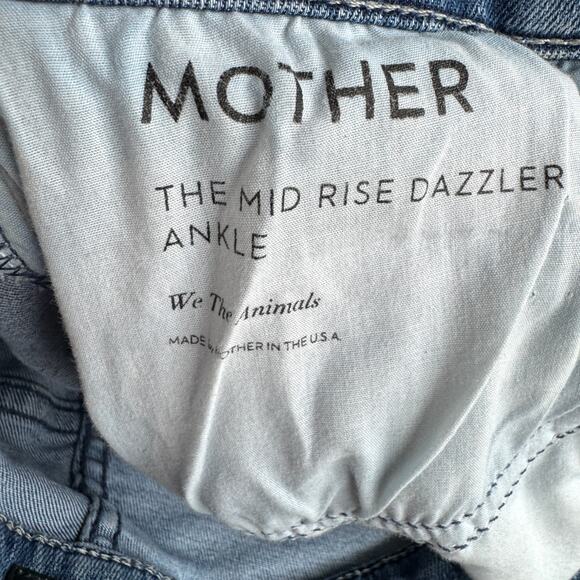 Mother Womens The Mid Rise Dazzler Ankle Jean Size 26 Denim We The Animal Blue - Picture 7 of 10